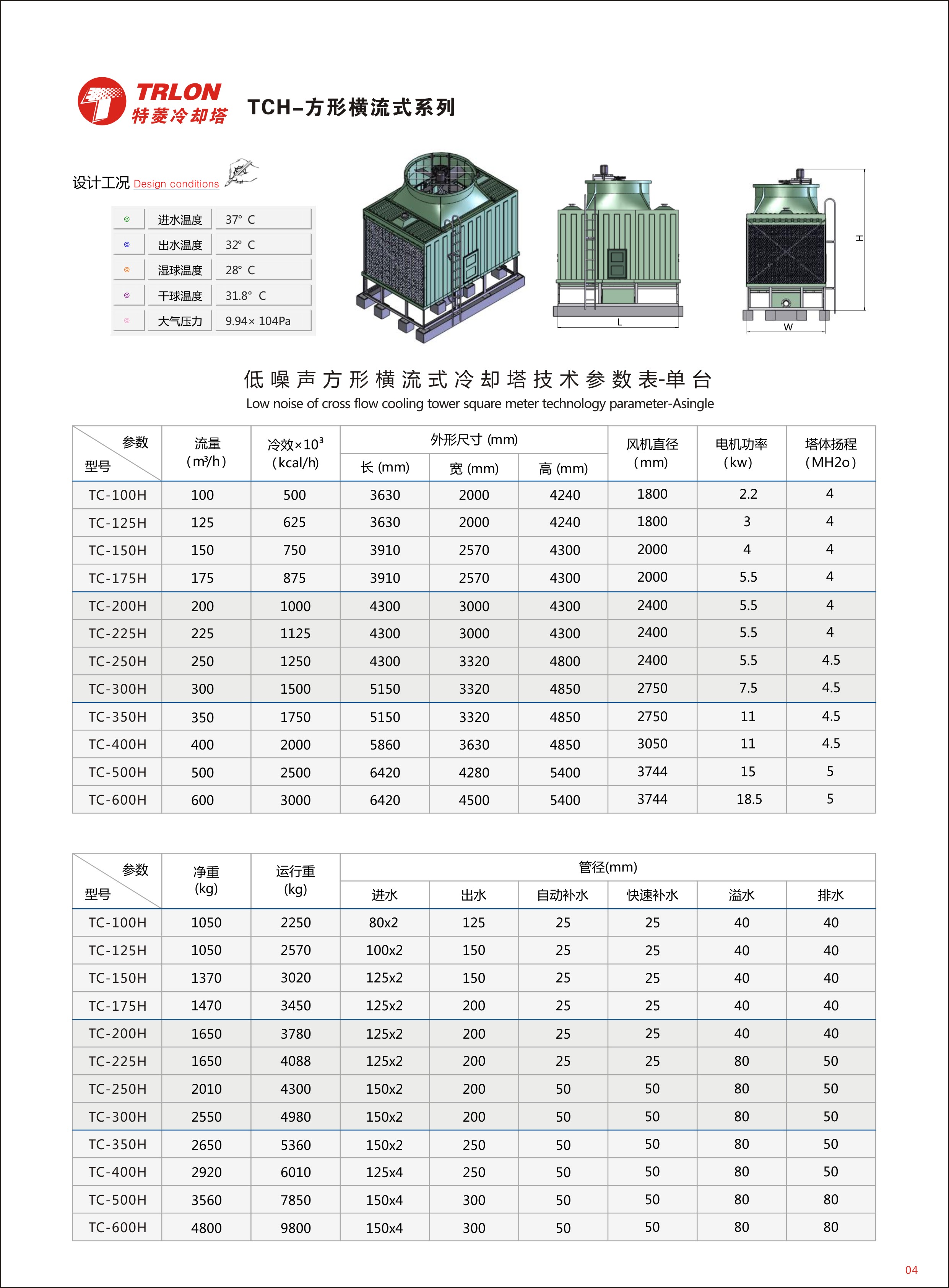 特菱横流方形冷却塔