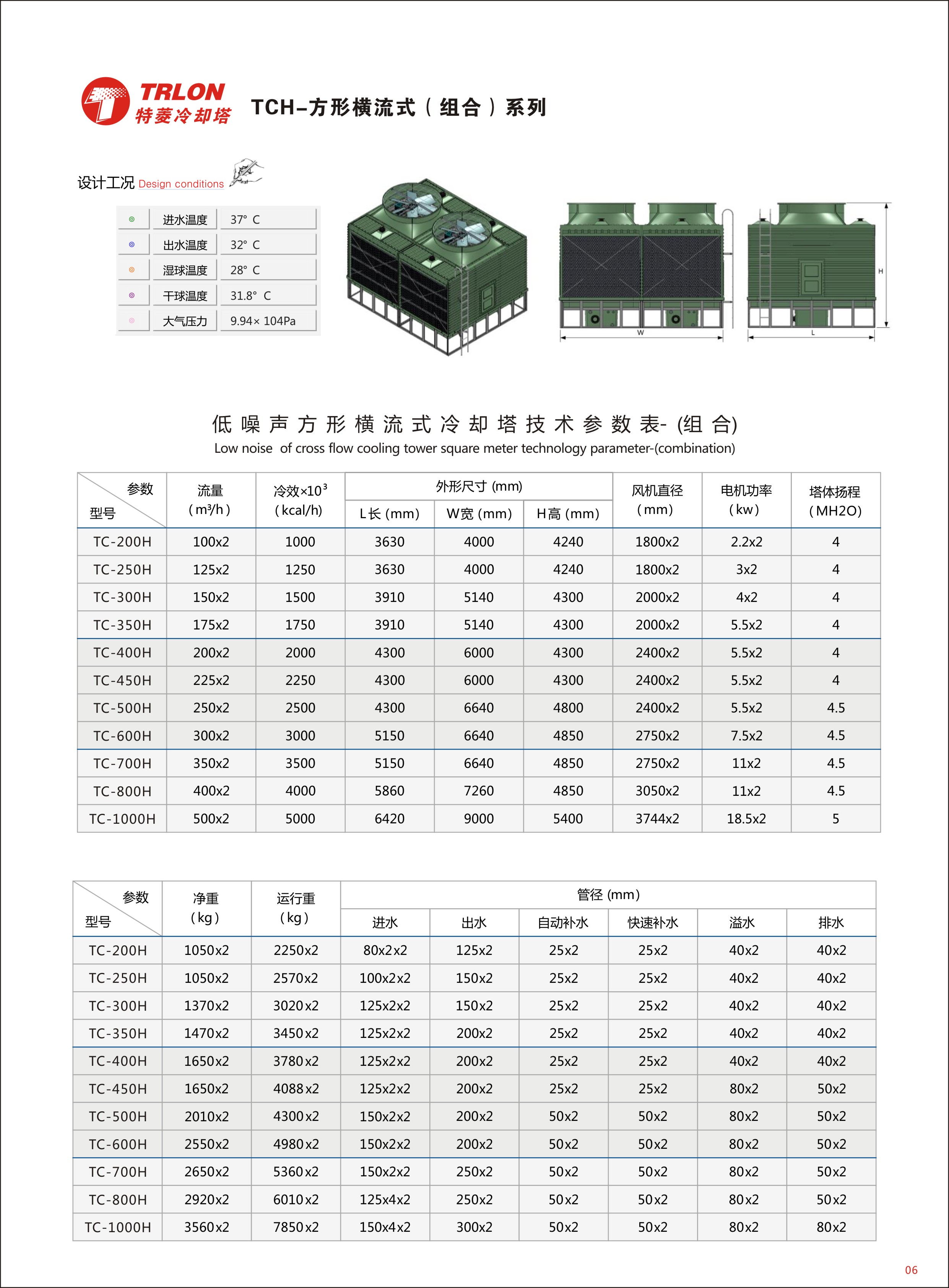 特菱横流方形冷却塔